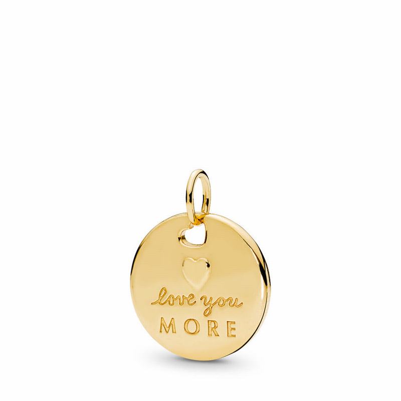 Pandora Shine™ Love Statement Pendant - 18ct Gold Plated/Enamel/Silver - Canada | NL9218JQ